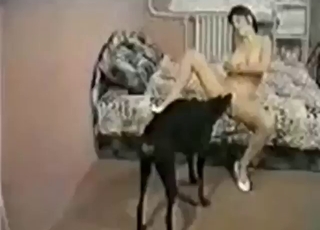 Broken by her Doberman after lots of licking